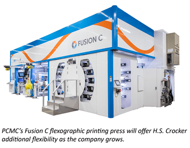 H.S. Crocker invests in Fusion C flexographic printing press from PCMC