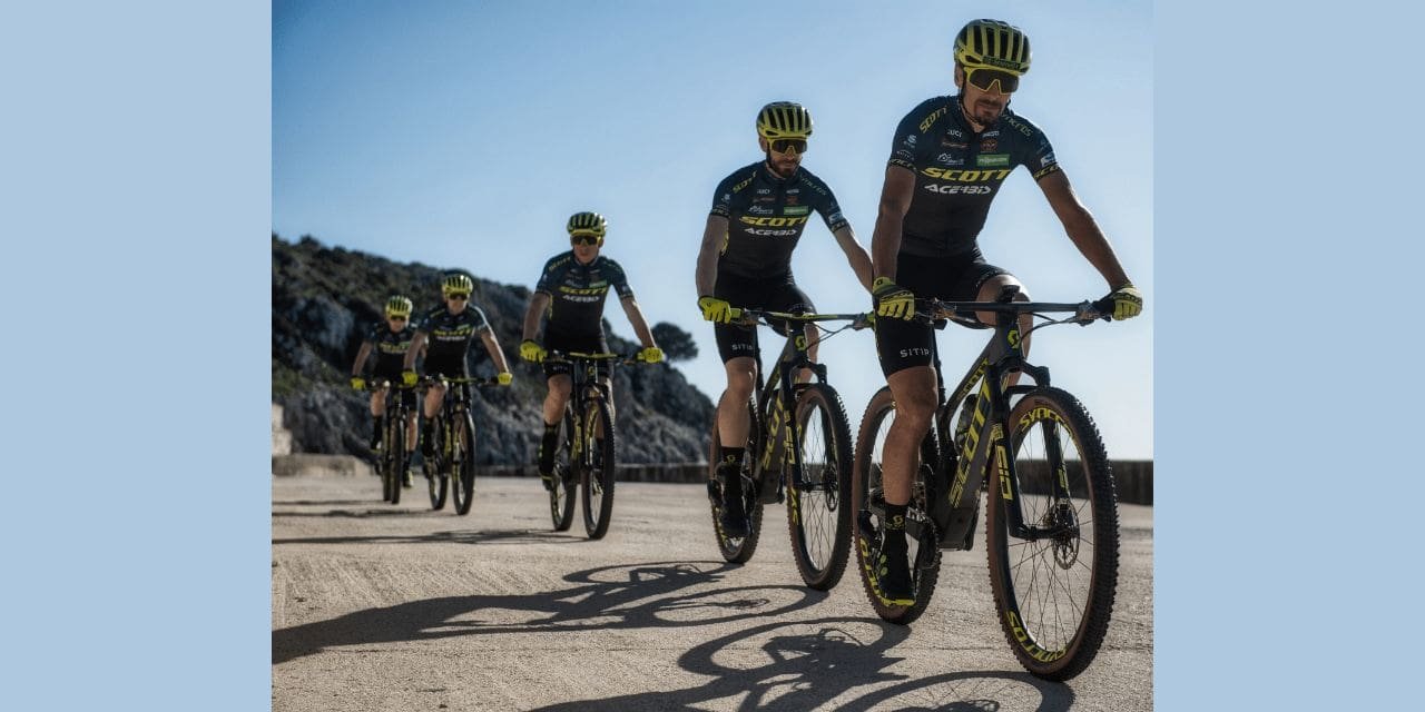 Eco-high tech biking uniform designed for SCOTT Racing Team and signed by a unique partnership