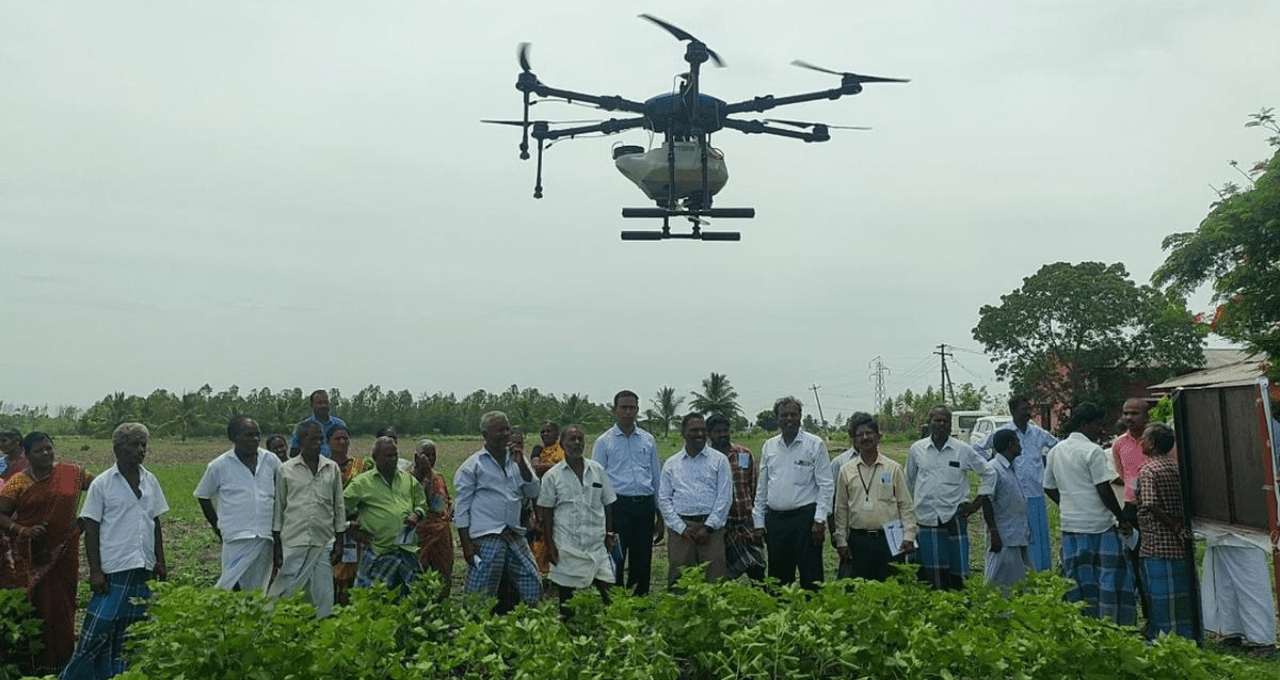 DRONES COME TO THE USEFUL RESOURCE OF COTTON FARMERS