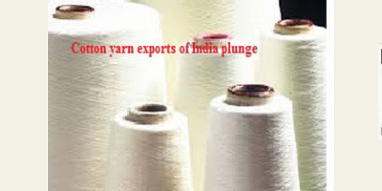 YARN EXPORTS PLUNGED 74 PC IN JUNE