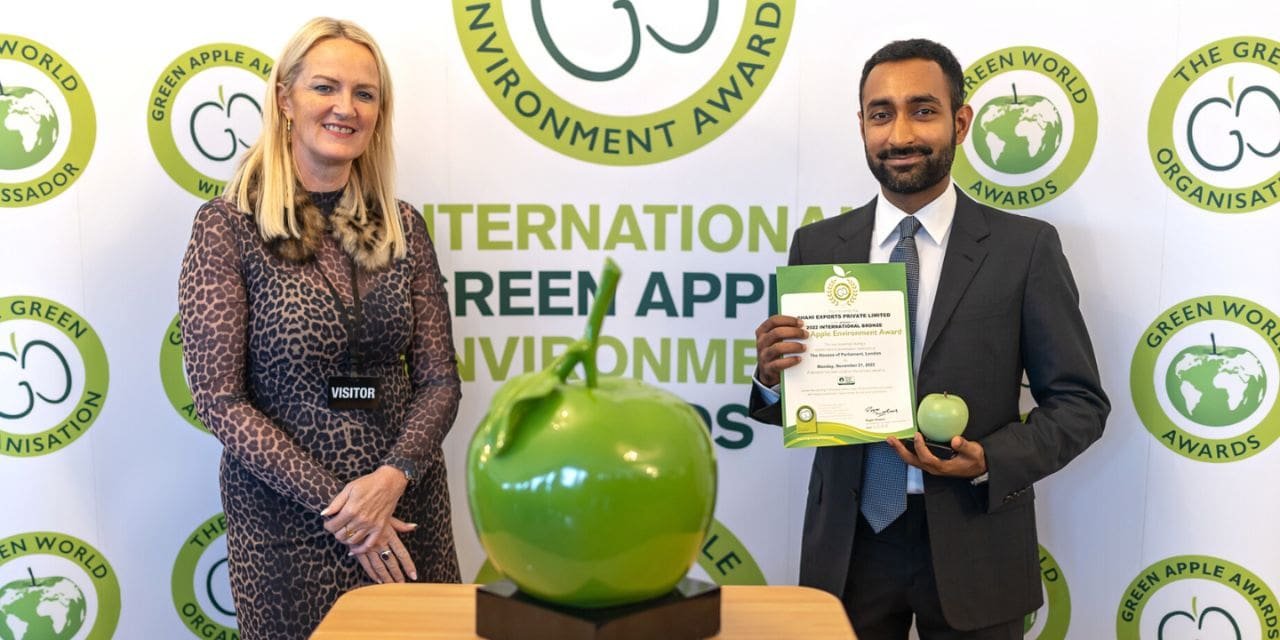 Two International Green Apple Environment Awards were won by Shahi Exports