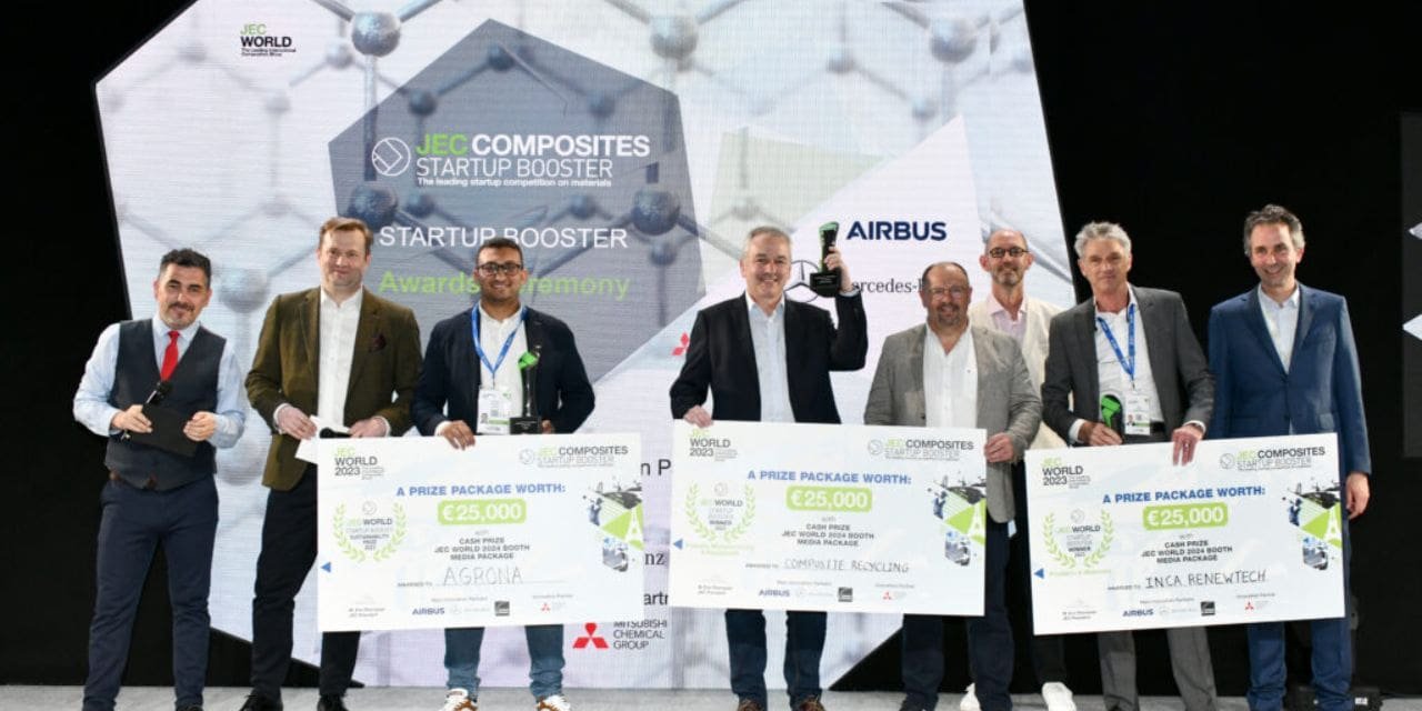 Announcement of JEC Composites Startup Booster 2023 Winners