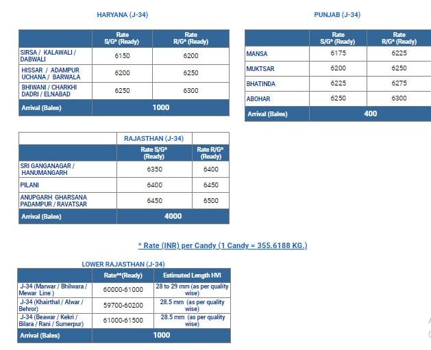 2023 cotton rate