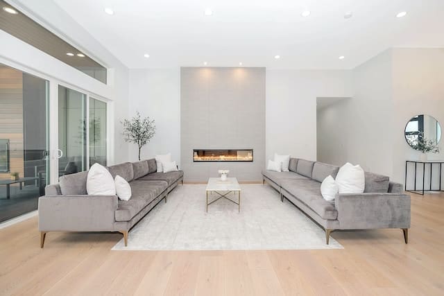 Living room with modern furniture