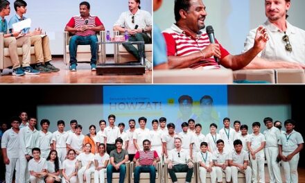 Cricket Legends Muttiah Muralitharan and Dale Steyn Visit Oakridge International School Gachibowli