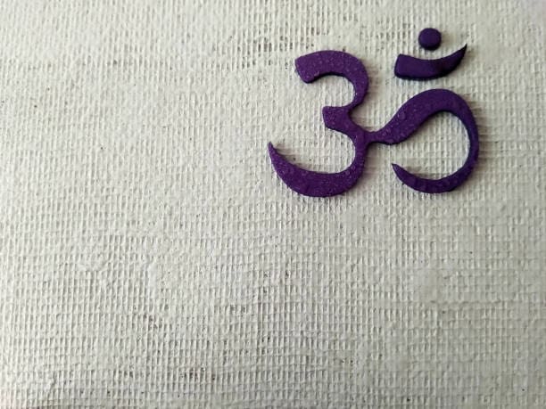 symbol of the seventh violet chakra on white background