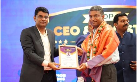Sarveshaa SB, MD, BHADRA Group Receives ‘Top CEO Award’ at ‘Global Investors Growth Summit’ in Bengaluru
